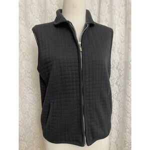 Jennifer Moore Petites Black Vest Size M pre-owned